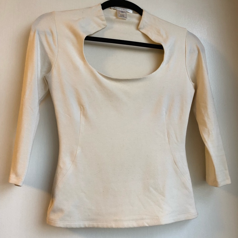 White House Black Market rounded collar top
